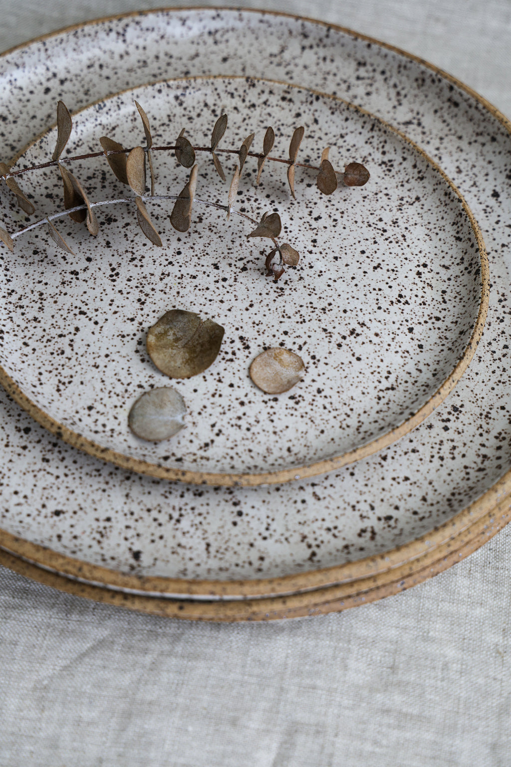 Speckled Matte White Handmade Appetizer Plate