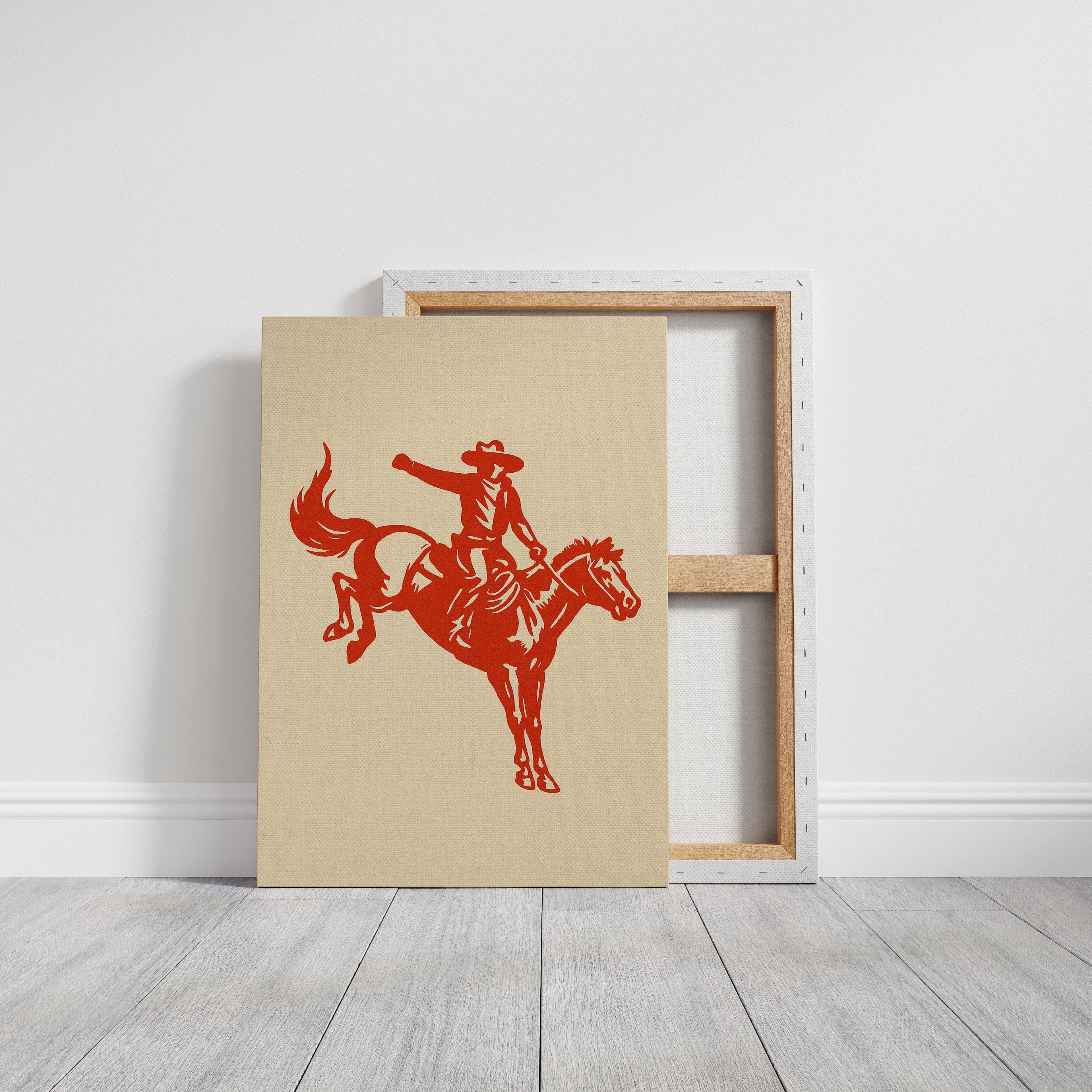 Retro Rodeo Cowboy Print