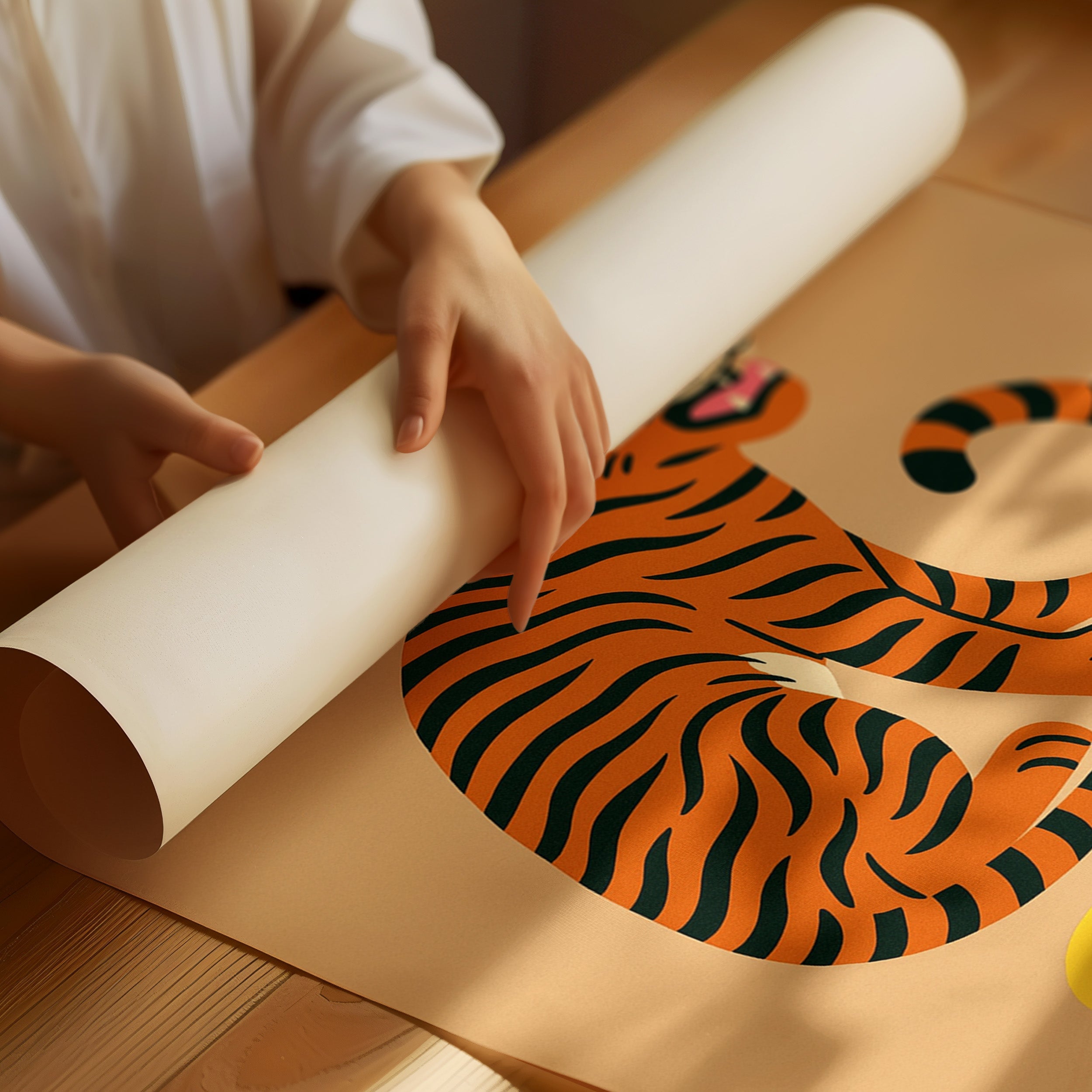 Easy There Tiger Retro Jungle Print