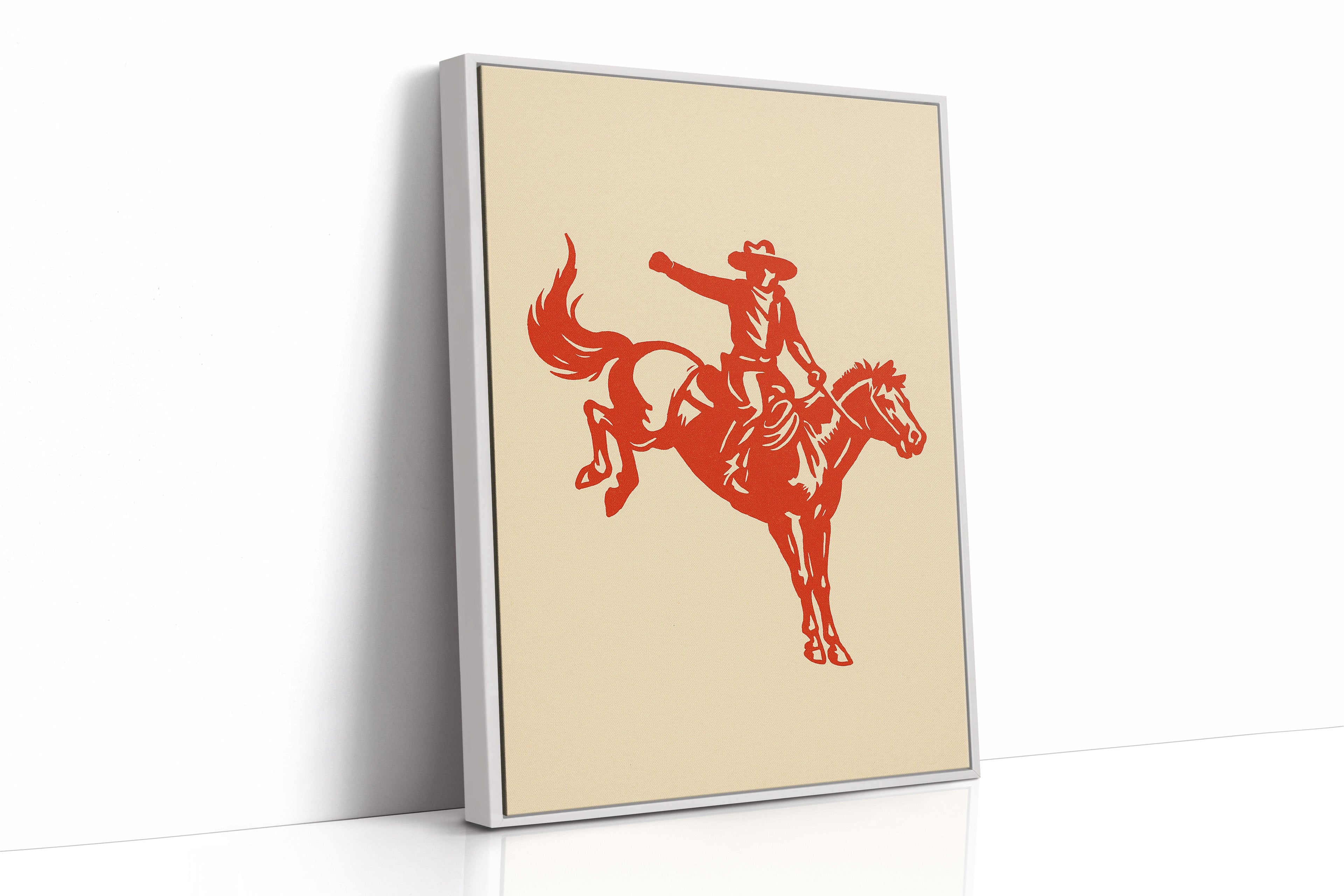 Retro Rodeo Cowboy Print