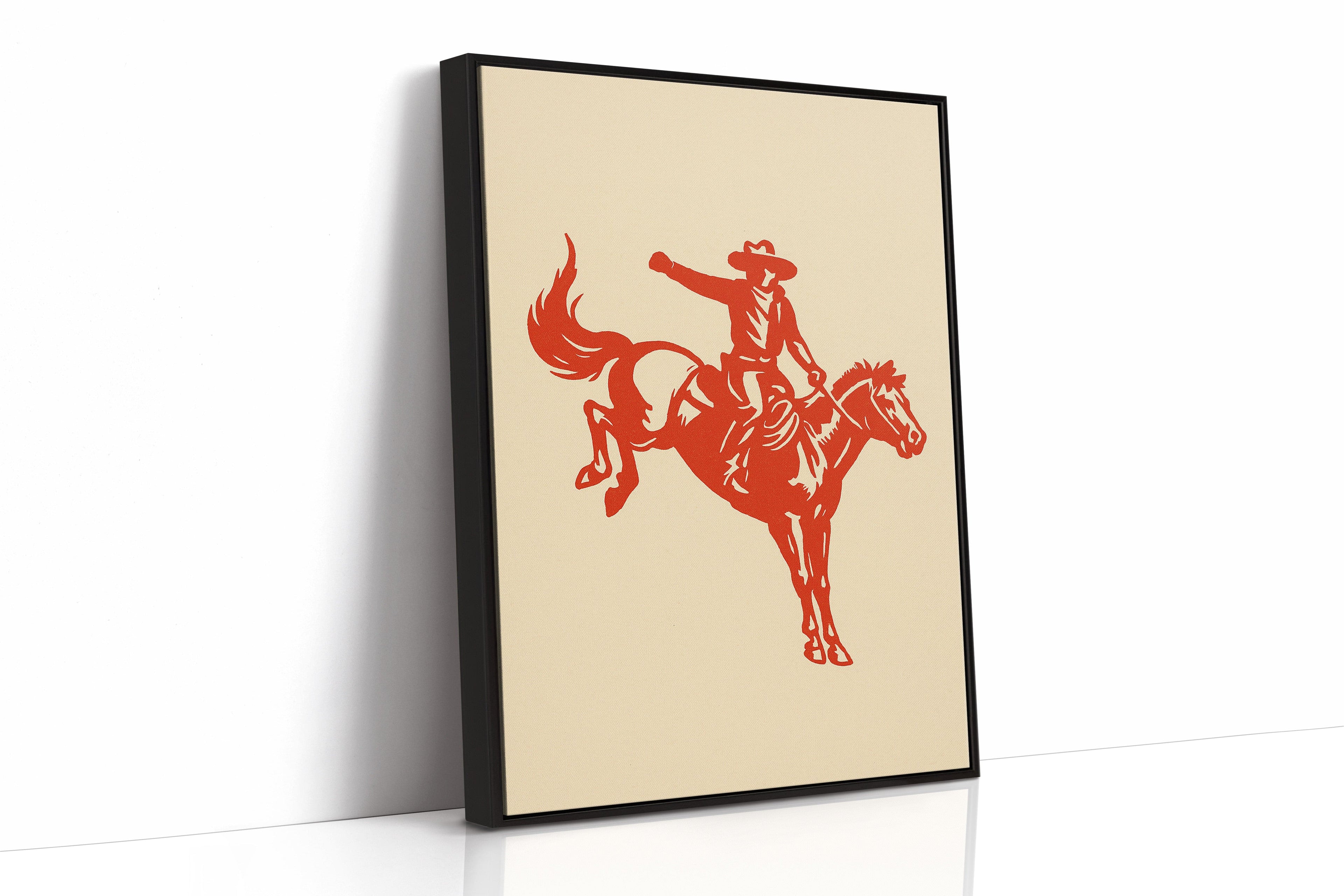 Retro Rodeo Cowboy Print