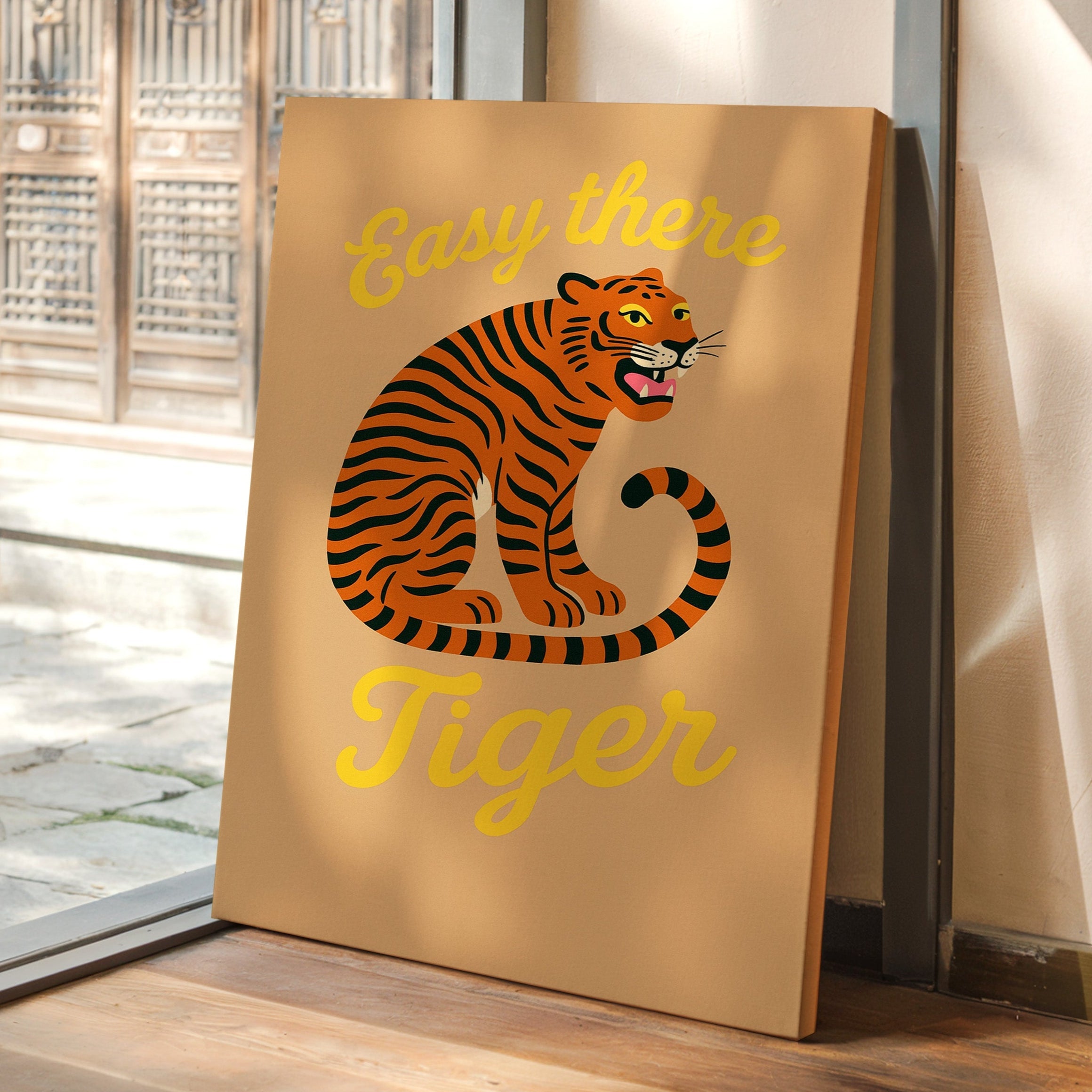 Easy There Tiger Retro Jungle Print