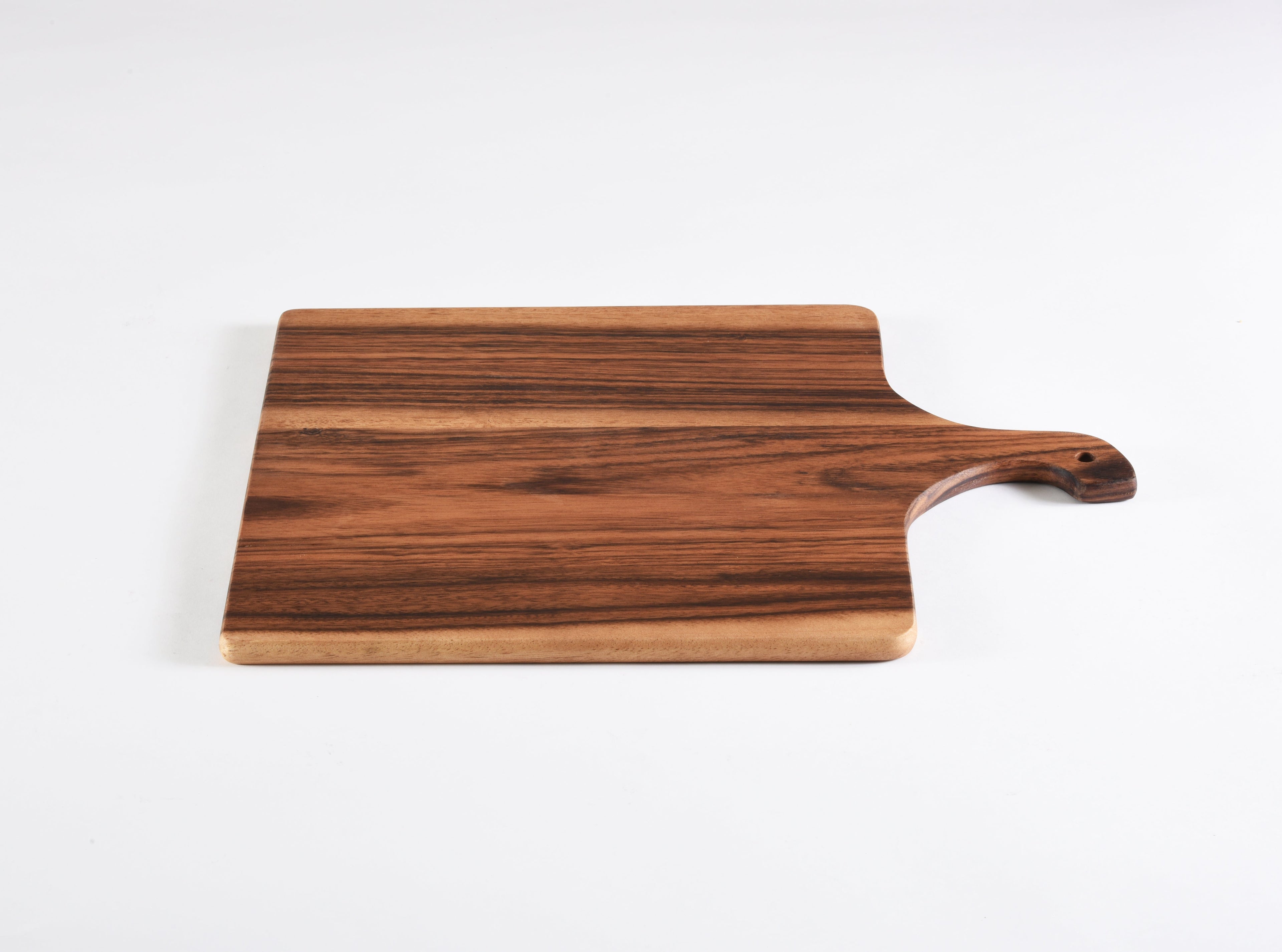 Square Acacia Wood Cutting & Charcuterie Board with Handle