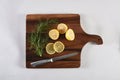 Square Acacia Wood Cutting & Charcuterie Board with Handle