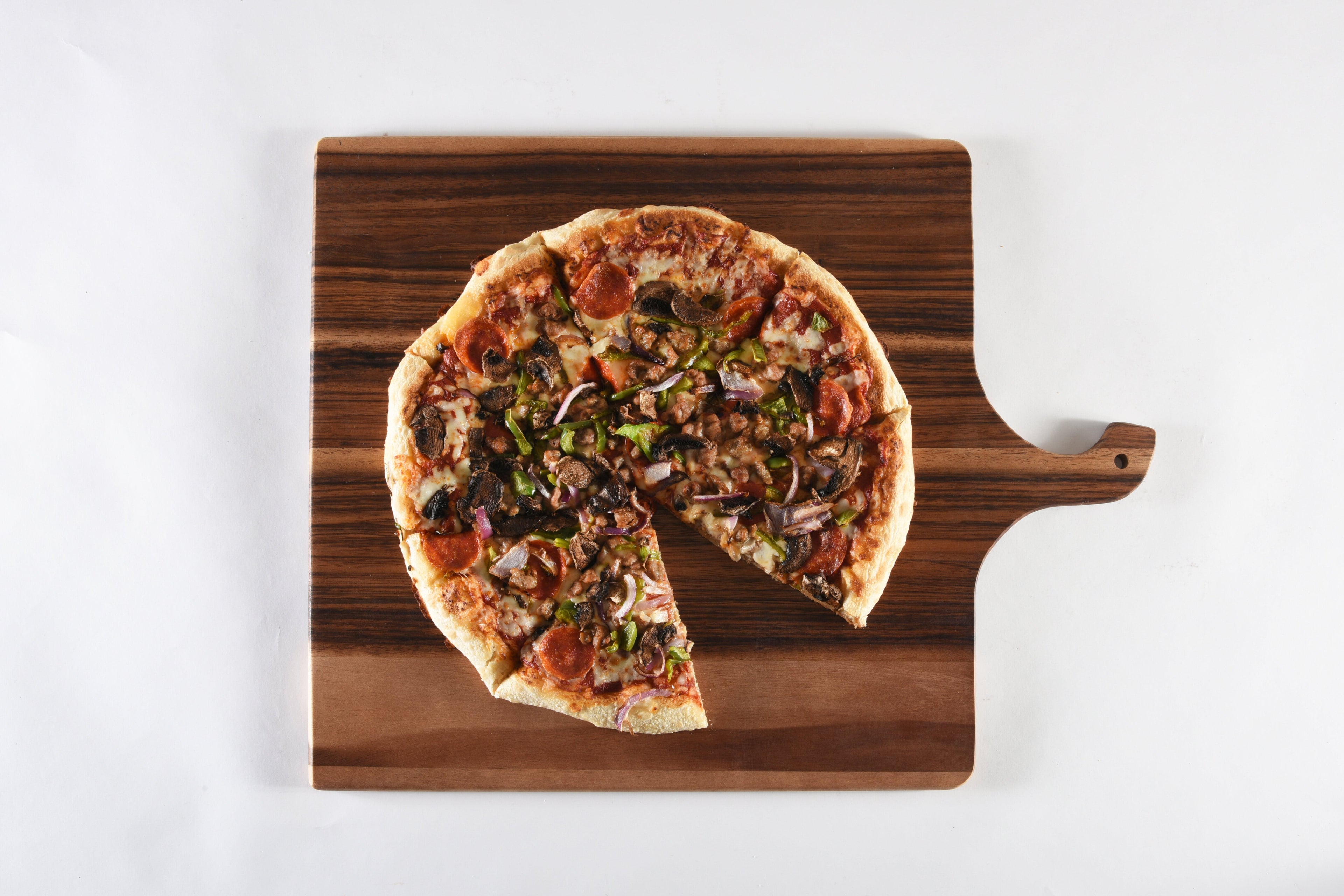 Square Acacia Wood Cutting & Charcuterie Board with Handle