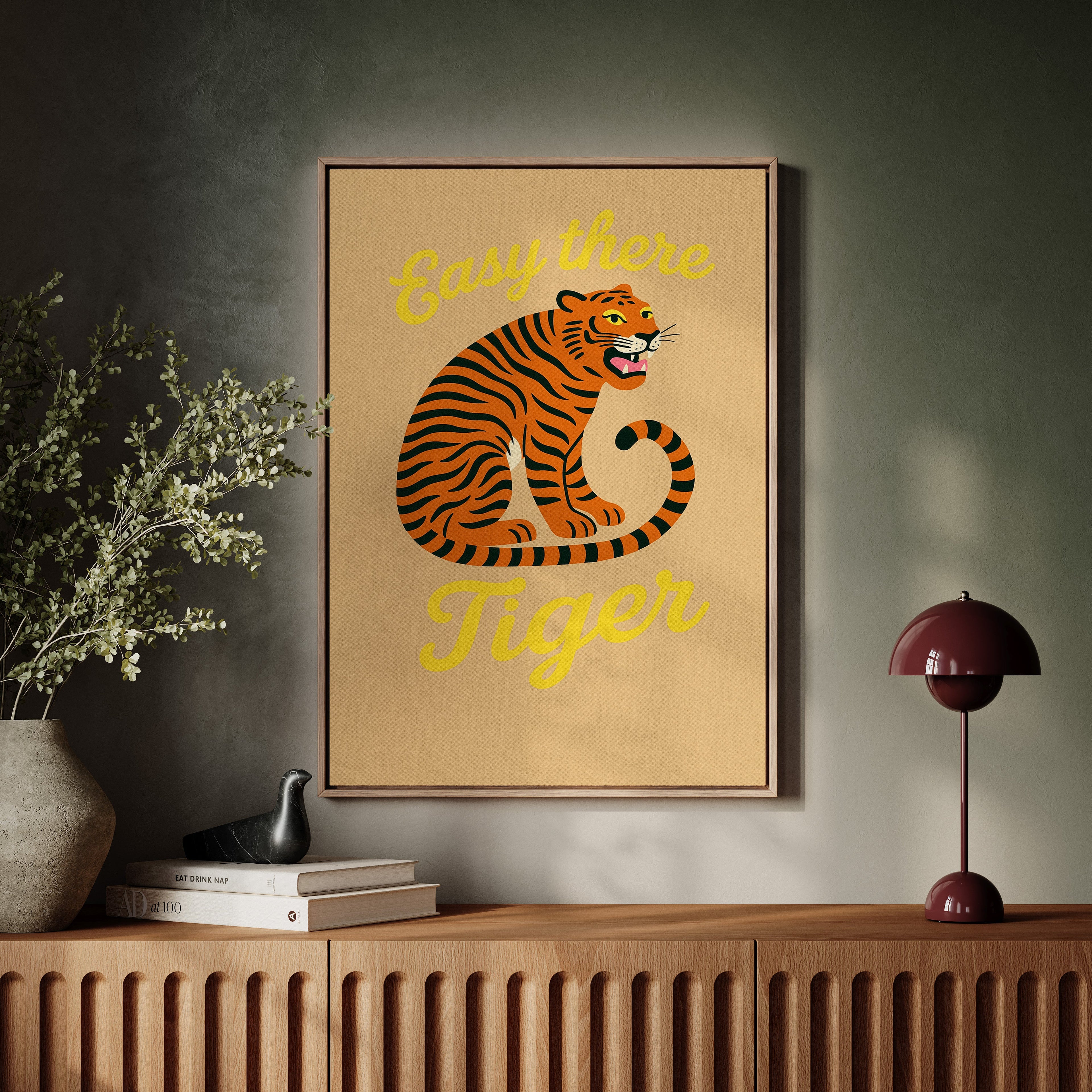Easy There Tiger Retro Jungle Print