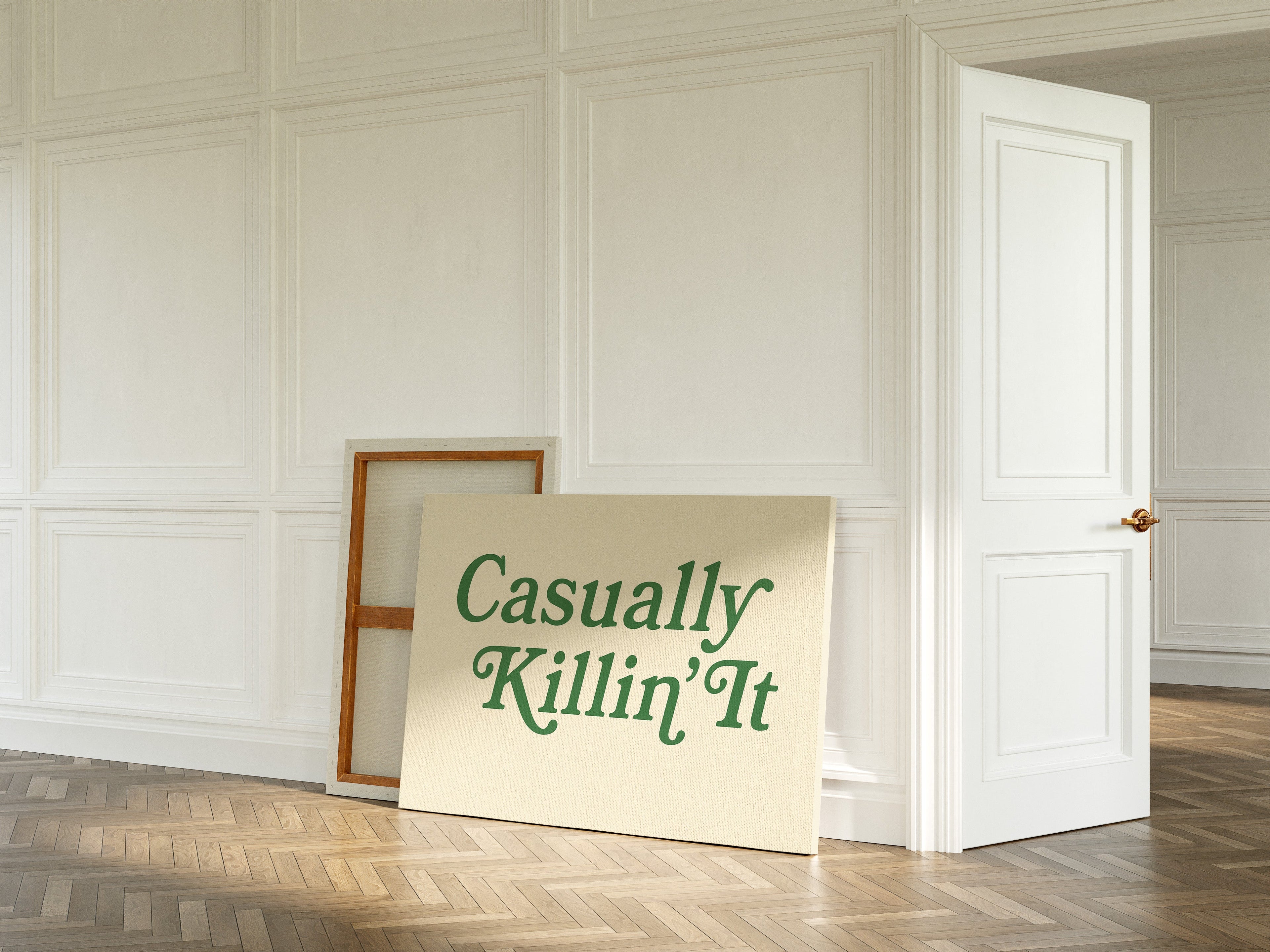 Casually Killin It Retro Typography Art