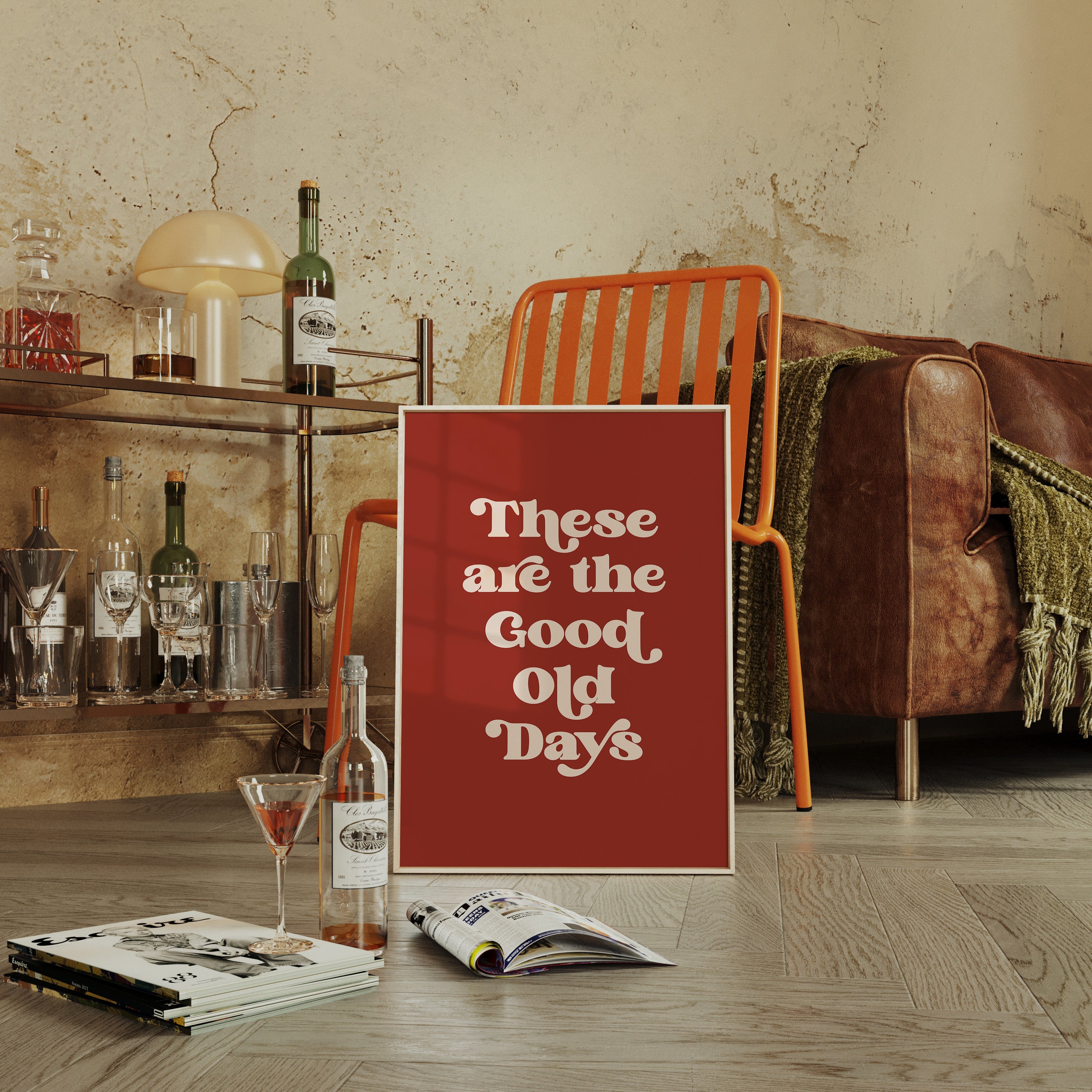 Retro Typography Art Print