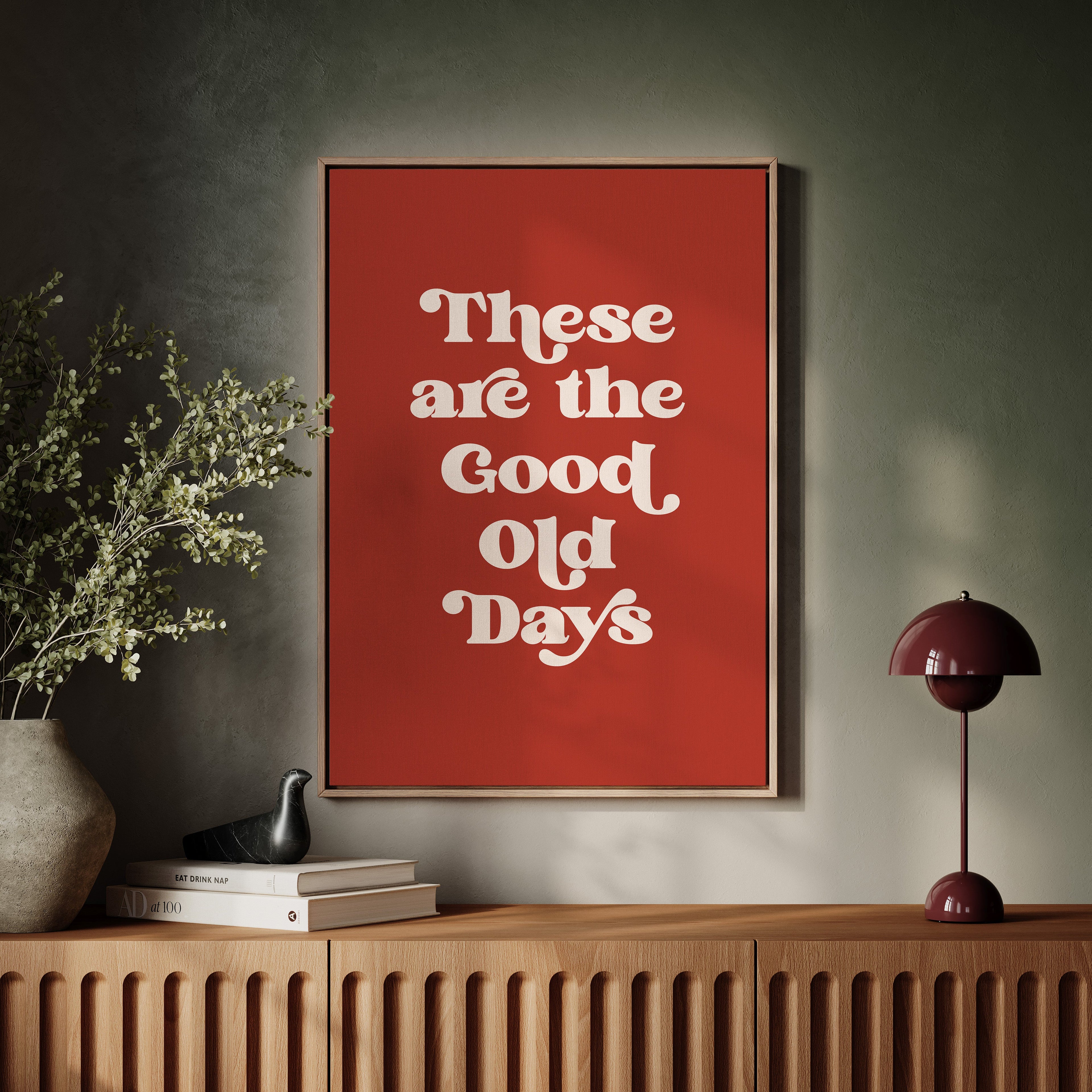 Retro Typography Art Print
