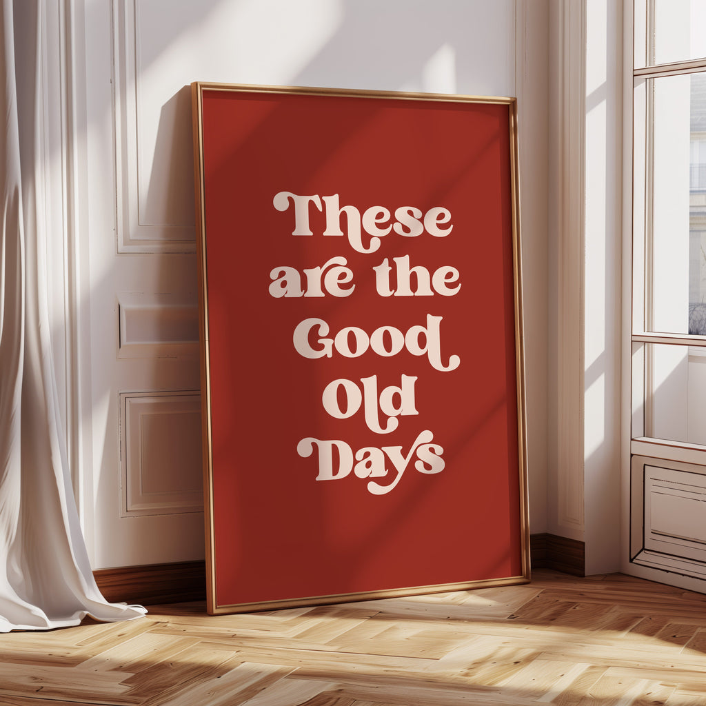 Retro Typography Art Print
