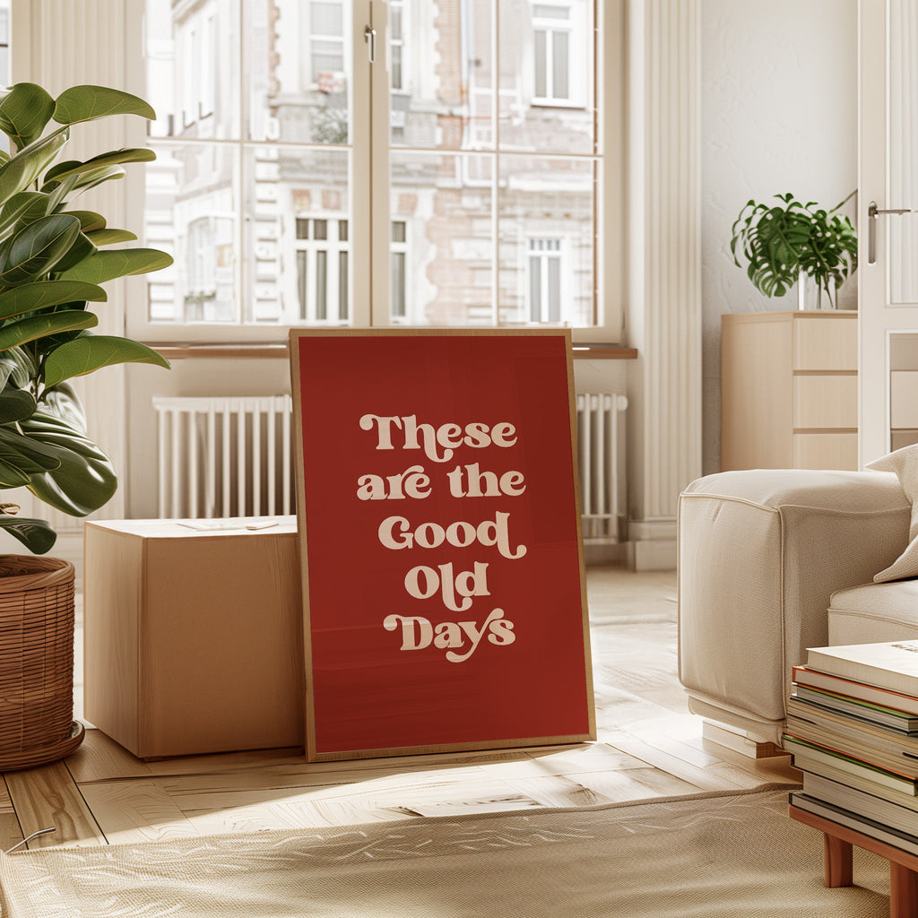 Retro Typography Art Print