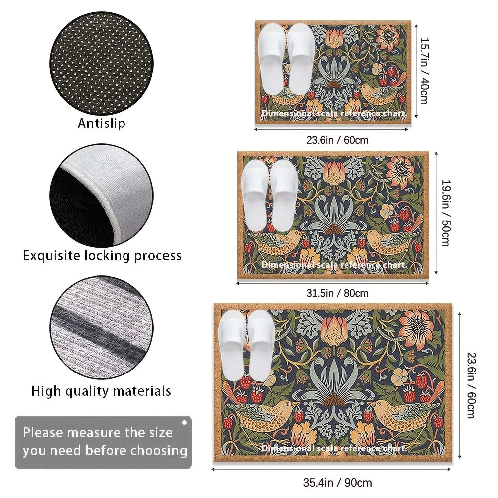 Premium Garden Pattern Welcome Mat