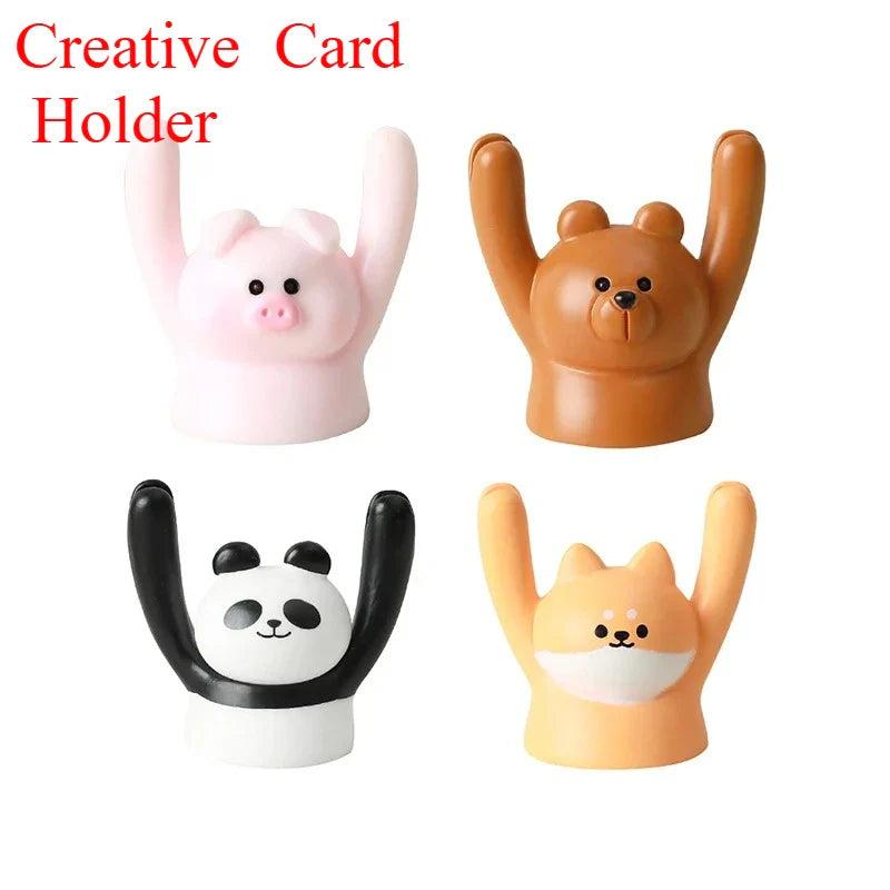 Cartoon Animal Desk Ornament & Message Holder Clip