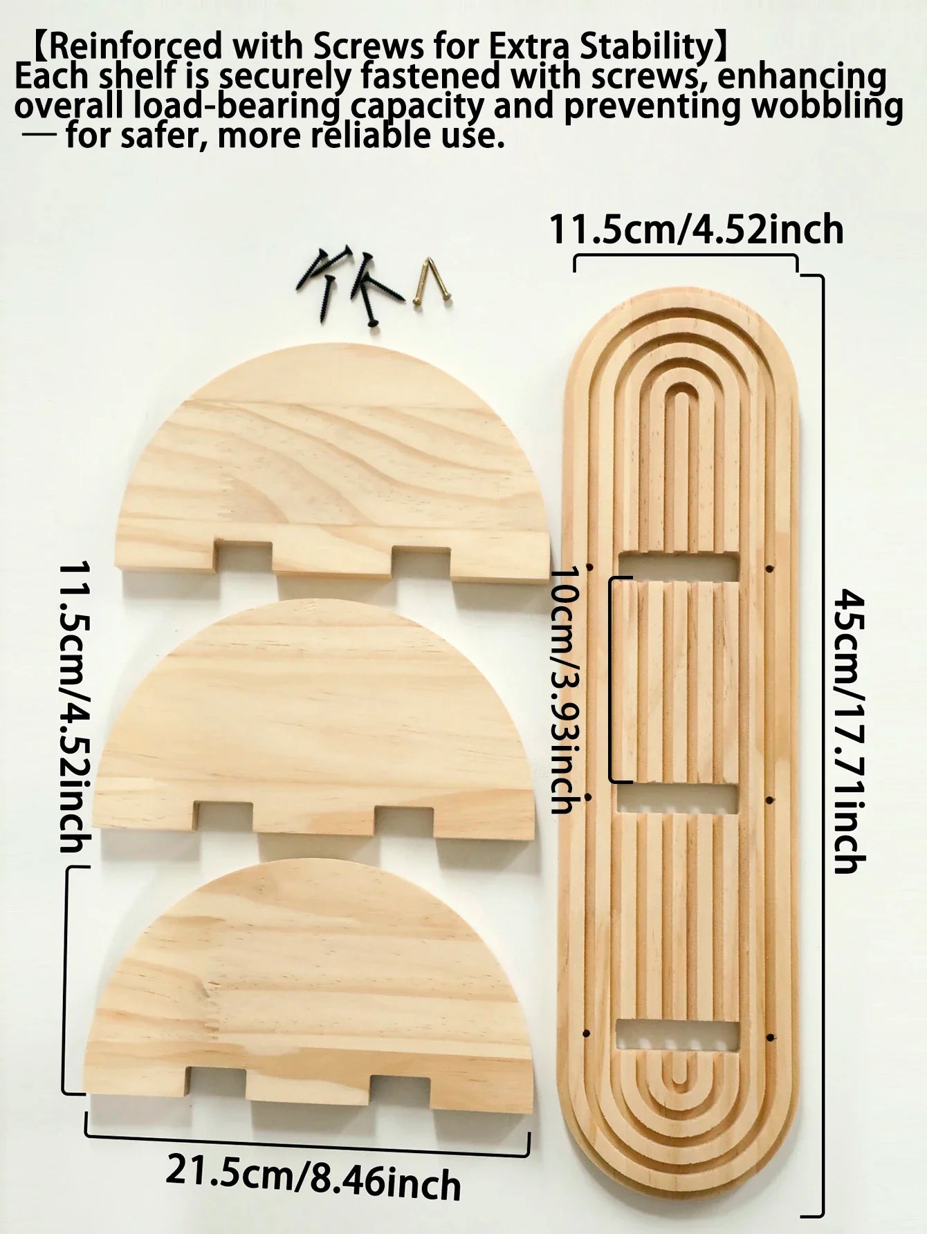Boho Style Wooden Wall Shelves