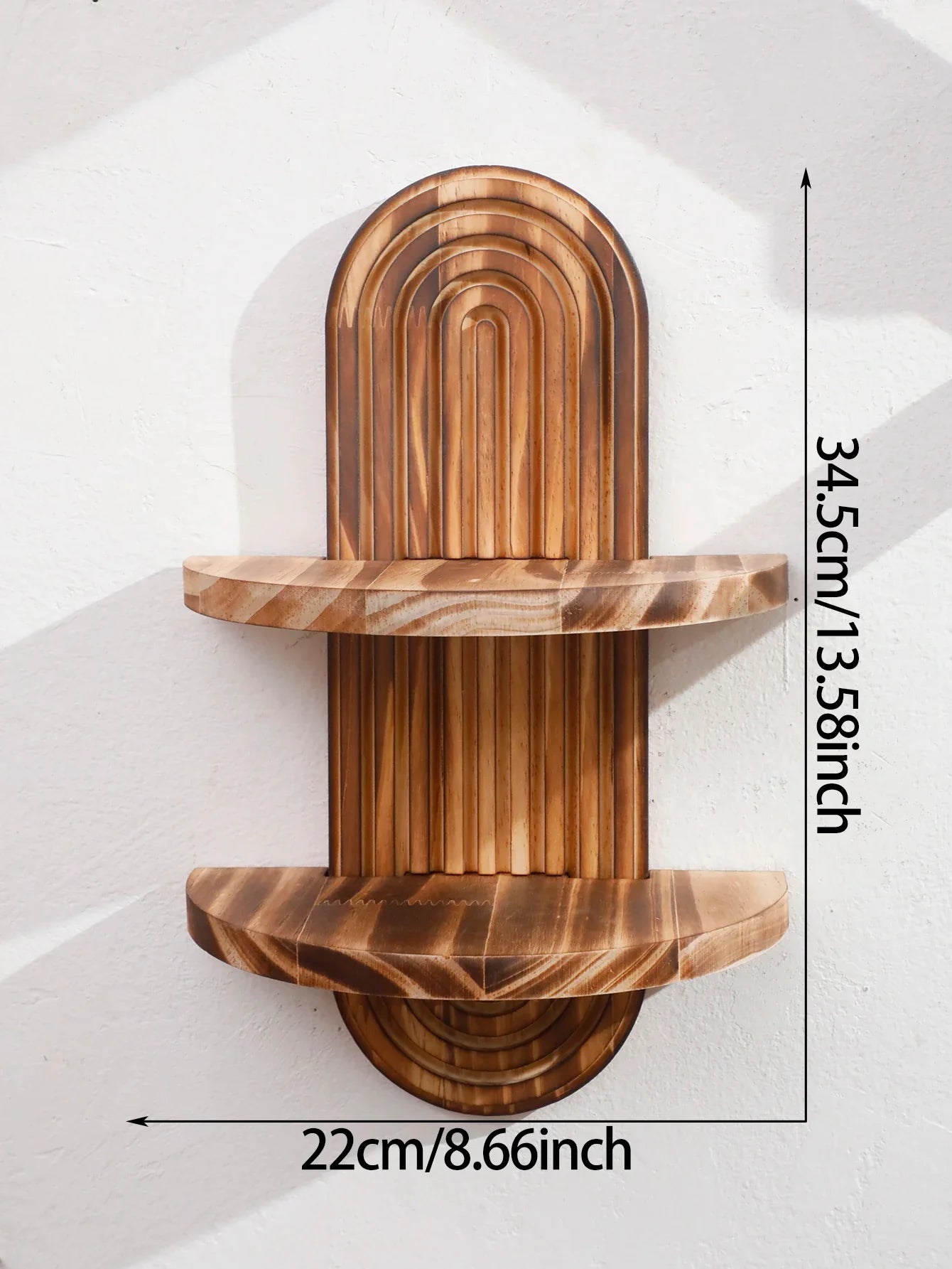 Boho Style Wooden Wall Shelves