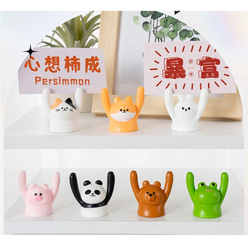 Cartoon Animal Desk Ornament & Message Holder Clip