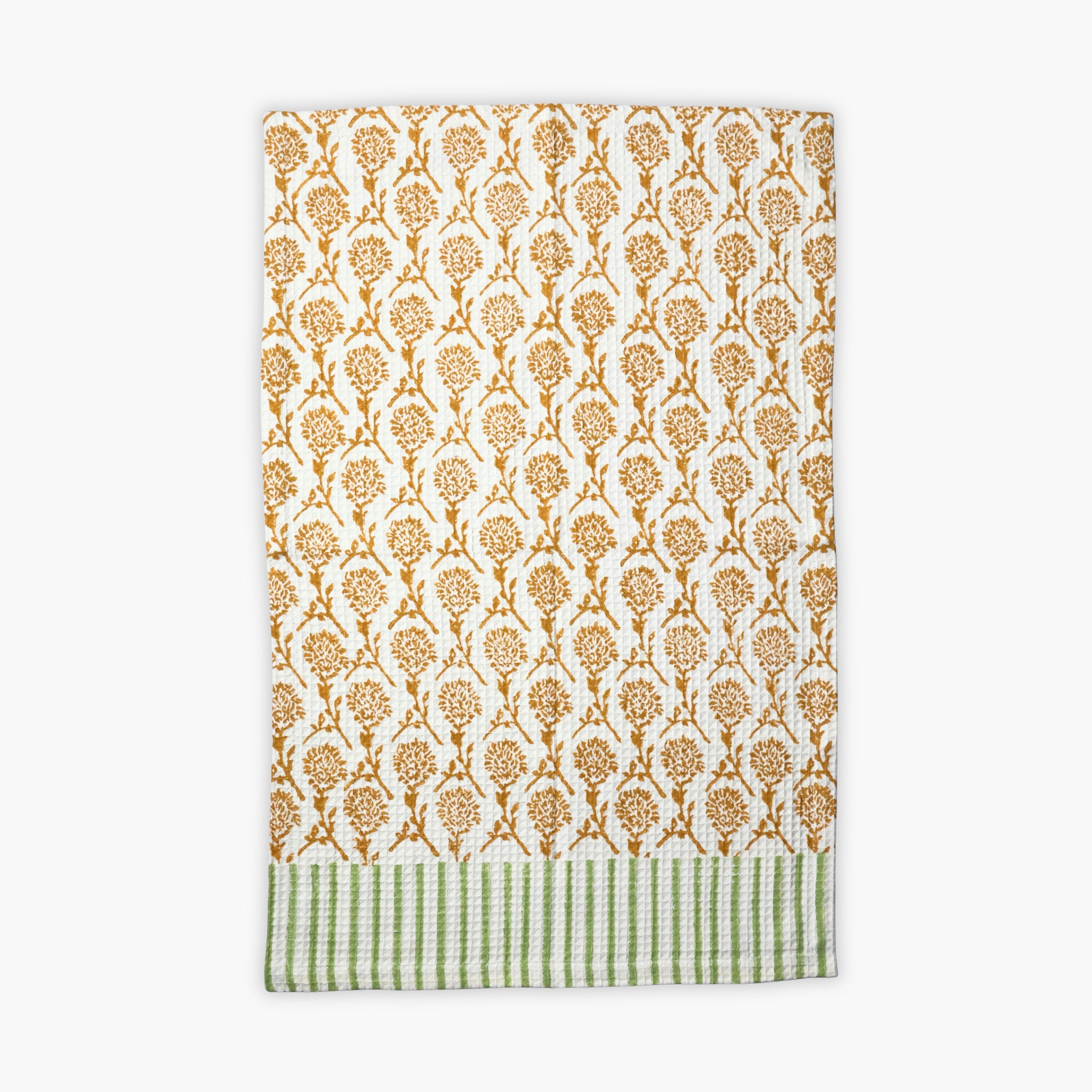 Nikhar Cotton Waffle Kitchen Towel - Tawny Orange