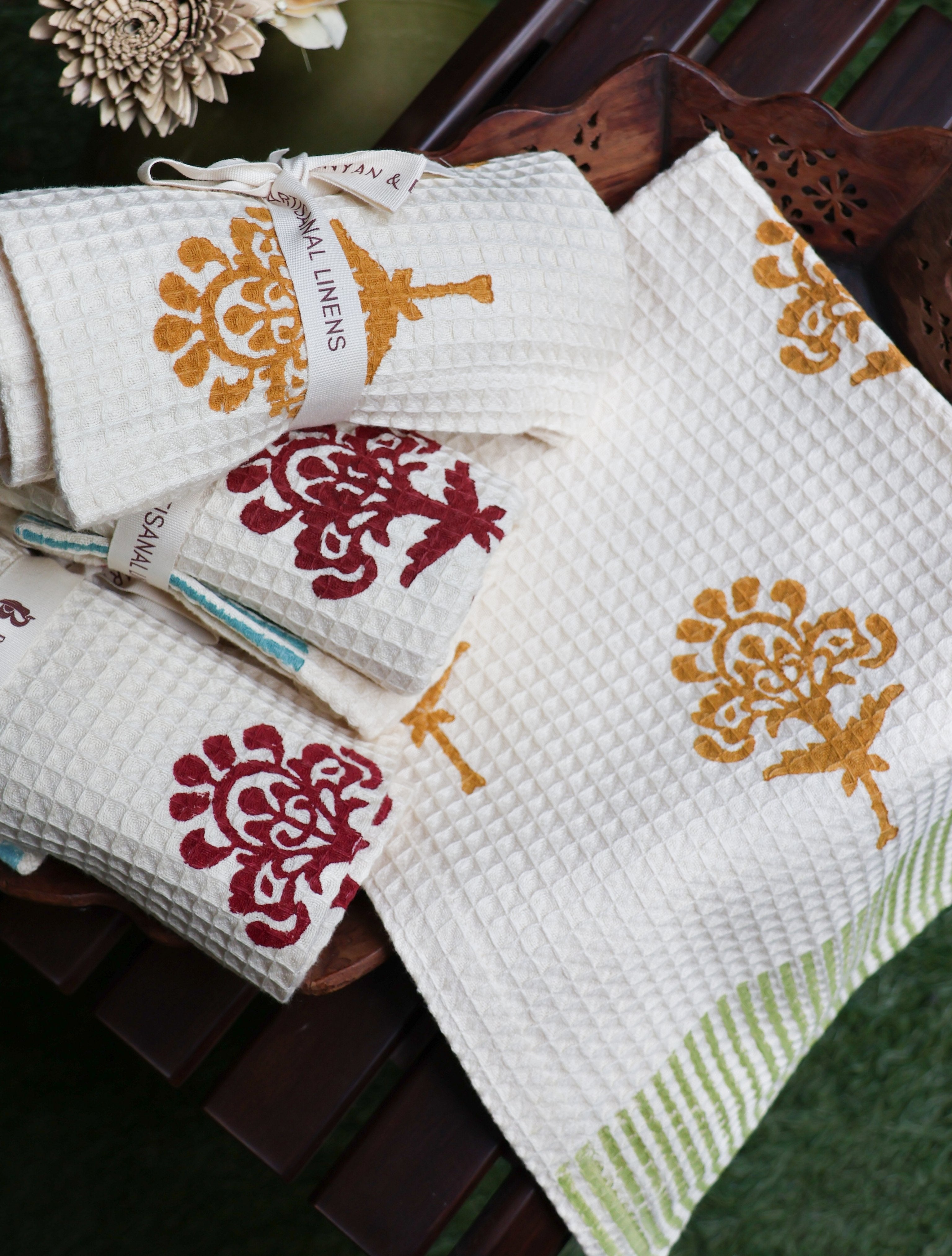 Harmony Cotton Waffle Kitchen Towels