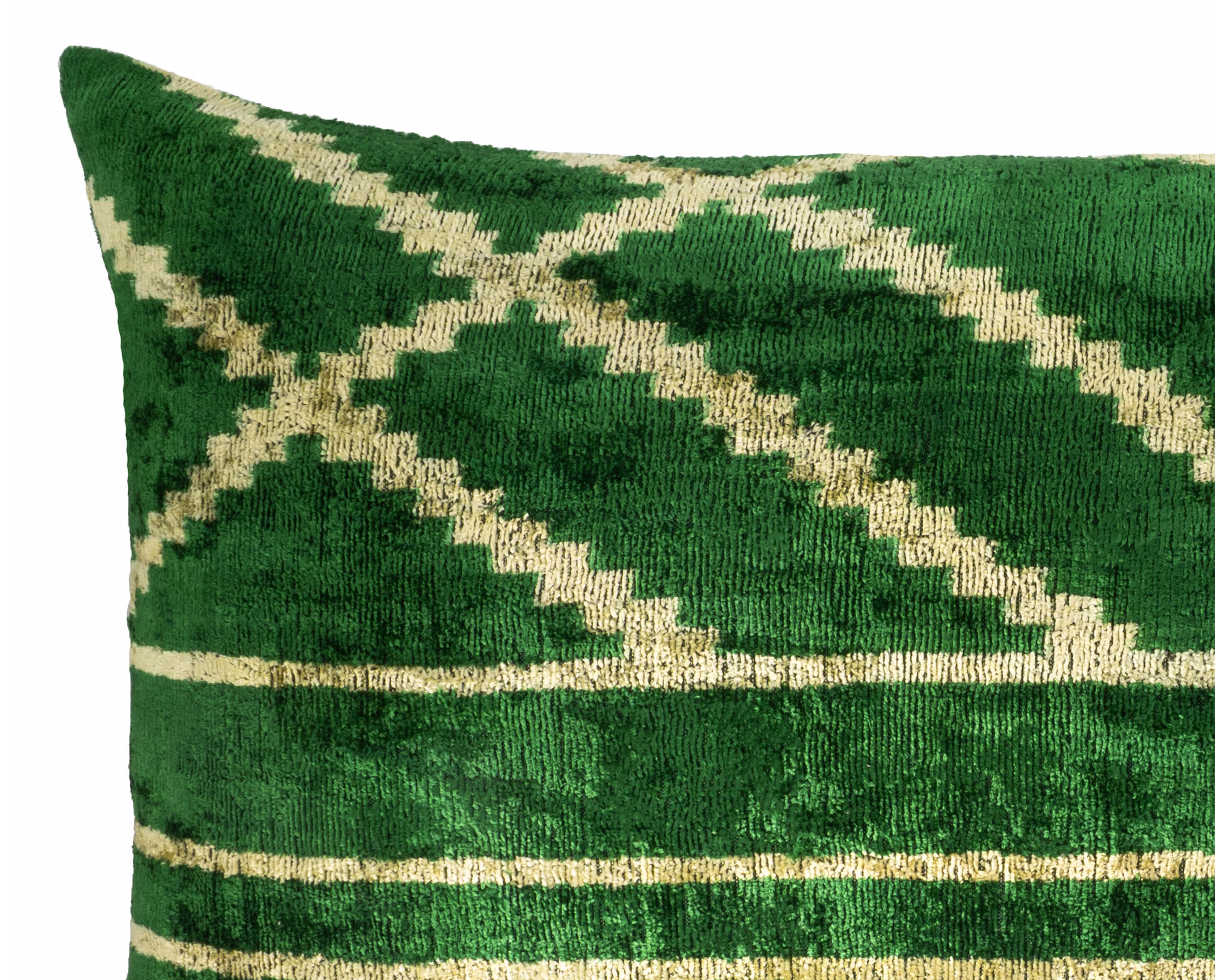 Woodlands Silk Velvet Ikat Pillow Cover