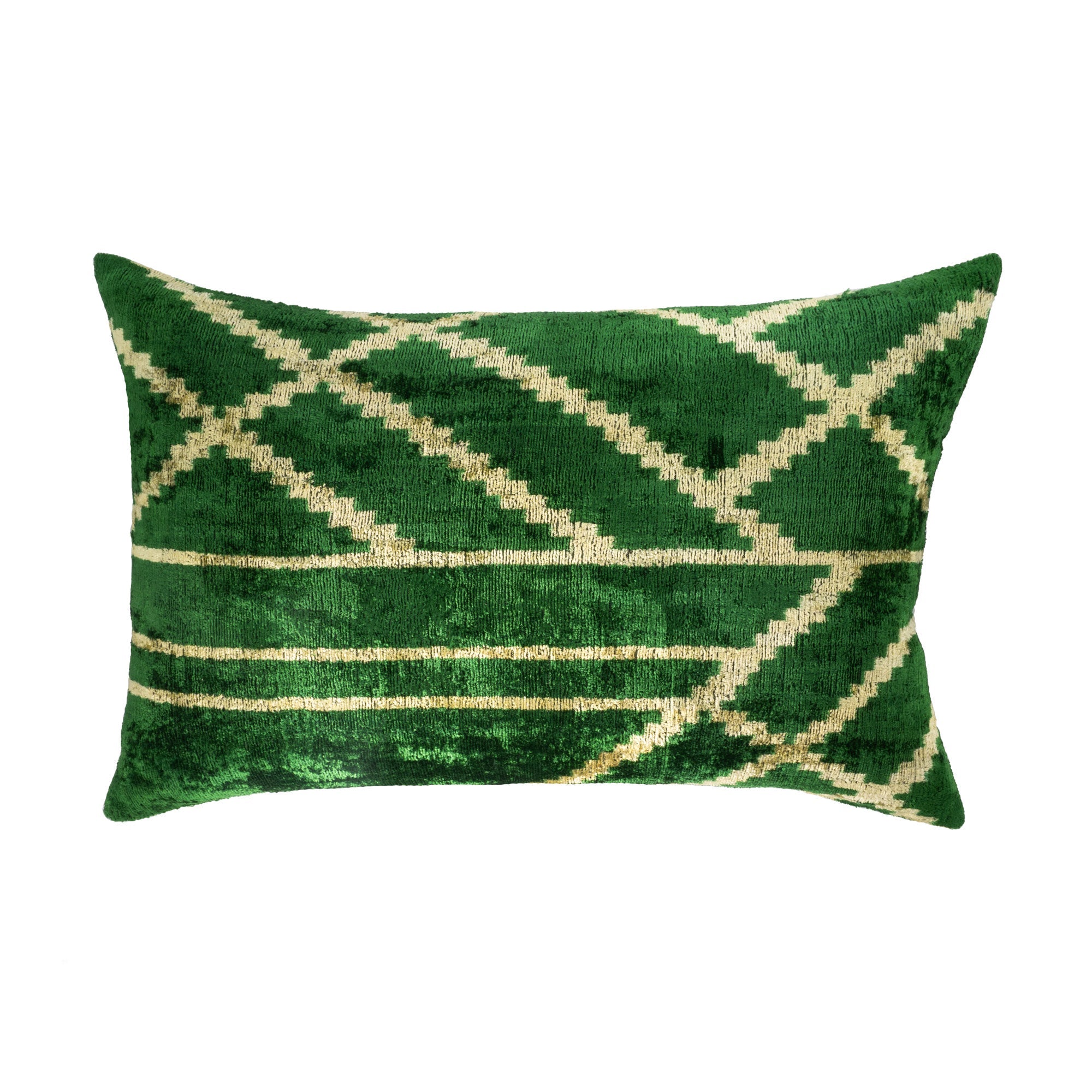 Woodlands Silk Velvet Ikat Pillow Cover